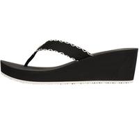 Tommy Hilfiger Damen Flip Flops Wedge Beach Sandal mit Plateau, Schwarz (Black), 41