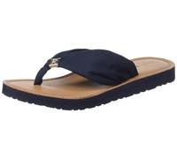 Zehentrenner TOMMY HILFIGER "TH ELEVATED BEACH SANDAL" Gr. 41, blau (dunkelblau) Damen Schuhe Zehentrenner (32157164-41)