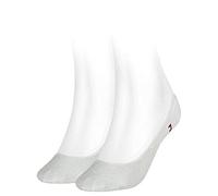 Füßlinge TOMMY HILFIGER "TH WOMEN FOOTIE INVISIBLE 2P", Damen, Gr. 35-38, weiß, Baumwollmischung, Elasthan, Polyamid, unifarben, elastisch, Socken, mit flacher Zehennaht (18125368-35) weiß