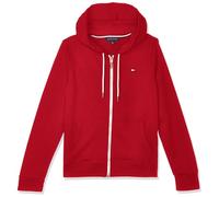 Tommy Hilfiger Damen French Terry mit Reißverschluss - einfarbig Kapuzenpullover, Scarlet, 42