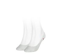 Tommy Hilfiger Damen Füßlinge Footie Invisible TH Baumwolle 2er-Pack Weiß Gr. 39-42