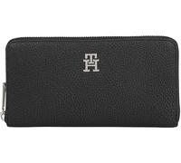 Tommy Hilfiger Damen Geldbörse Emblem Large mit Reißverschluss, Schwarz (Black), Einheitsgröße