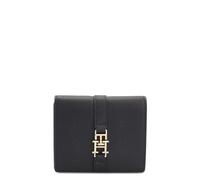 Tommy Hilfiger Damen Geldbörse TH Plush AW0AW14238-BDS 11 cm Schwarz Polyurethan 6 Kartenfächer