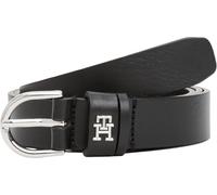 Tommy Hilfiger Ledergürtel Essential Effortless 2,5 cm Damen Schwarz Rindsleder Metallemblem 100 cm