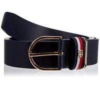 Tommy Hilfiger Damen Gürtel Timeless 3,5 cm Ledergürtel, Blau (Space Blue), 70 cm