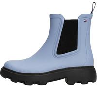 Tommy Hilfiger Damen Gummistiefel Rubber Rainboot mit Blockabsatz, Blau (Brisk Blue), 37
