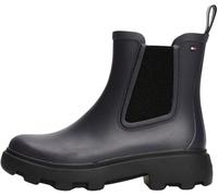 Tommy Hilfiger Damen Gummistiefel Rubber Rainboot mit Blockabsatz, Blau (Space Blue), 39