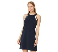 TOMMY HILFIGER Damen Halter French Terry Mini Dress Kleid mit Schnürung vorne, Kapitän des Himmels (Sky Captain), Groß (5er Pack)