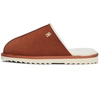 Tommy Hilfiger Damen Hausschuhe Elevated Comfort Home Slipper aus Leder, Cognac Brown (Braun), 37/38