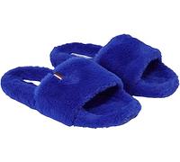 Tommy Hilfiger Damen Hausschuhe Fur Home Slipper Slide Plüsch, Blau (Ultra Blue), 35/36