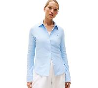 Tommy Hilfiger Damen Hemd 1985 Slim mit Spitzkragen, Mehrfarbig (Ithaca STP/Vessel Blue), XL