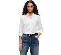 Tommy Hilfiger Damenhemd – Baumwolle, Regular Fit, Weiß (TH Optic White) – Größe 42