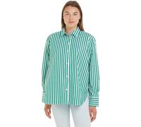 Tommy Hilfiger Damen Hemd Langarm, Grün (Bold Stp/ Olympic Green), 40