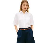 Tommy Hilfiger Damen Bluse aus Leinen, weiss, Gr. XL