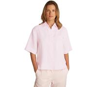 Tommy Hilfiger Damen Hemd Linen Relaxed Kurzarm, Rosa (Light Pink), 36