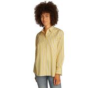 Tommy Hilfiger Damen Hemd Poplin Easy Fit Oversized, Mehrfarbig (STP Citronella), 42