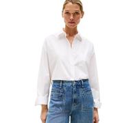 Tommy Hilfiger Damen Hemd Poplin New Easy Oversized, Weiß (Th Optic White), 42