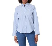 Tommy Hilfiger Damen Hemd Poplin Regular mit Spitzkragen, Blau (Classic Ithaca STP Mesmerizing Blue), 36