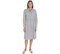 Tommy Hilfiger Damen Hemdkleid Essential Shirt Dress Knielang, Blau (Ithaka Stp/ Desert Sky), 38