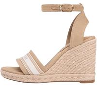 Tommy Hilfiger Damen High Wedge Espad Webbing Fw0fw09342 Keil-Espadrilles, Khaki (Safari Canvas), 38 EU