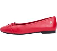 Tommy Hilfiger Damen Hilfiger Smooth Lthr Ballet FW0FW09241 Ballerinas, Rot (Primary Red), 40 EU