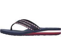 Tommy Hilfiger Damen Hilfiger Webbing Beach Sandal Fw0Fw09038 Zehentrenner, Blue (Space Blue), 39 EU