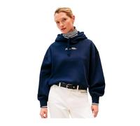 Tommy Hilfiger Damen Hoodie Classic Script Fleece mit Kapuze, Blau (Dark Night Navy), L