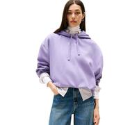 Tommy Hilfiger Damen Hoodie Classic Script Fleece mit Kapuze, Violett (Lavender Ash), XS