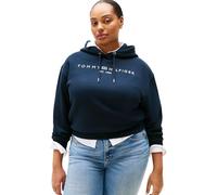 Tommy Hilfiger Damen Hoodie Corp Logo mit Kapuze, Blau (Dark Night Navy), 50