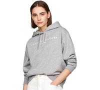 Tommy Hilfiger Damen Hoodie mit Logo, Grau (Medium Heather Grey), S