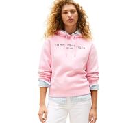 Kapuzensweatshirt TOMMY HILFIGER "MDRN REG CORP LOGO HOODIE", Damen, Gr. XS (34), rosa (classic pink), Sweatware, Obermaterial: 63% Baumwolle, 37% Polyester, unifarben, casual, regular fit hüftlang, L