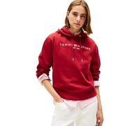 Kapuzensweatshirt TOMMY HILFIGER "MDRN REG CORP LOGO HOODIE", Damen, Gr. XXXL(46), rot (regatta rot), Sweatware, Obermaterial: 63% Baumwolle, 37% Polyester, unifarben, regular fit hüftlang, Bündchen,