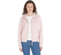 Tommy Hilfiger Damen Hoodie mit Reißverschluss 1985 Reg Mini Corp Zip Hoodie Zipper, Rosa (Whimsy Pink), XL