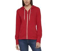 Tommy Hilfiger Damen Flag Zip Hoodie Kapuzenpullover, Scharlachrot, XXL