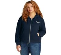 Tommy Hilfiger Damen Hoodie mit Reißverschluss Script Zip aus Baumwolle, Blau (Dark Night Navy), 54