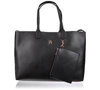 Tommy Hilfiger Damen Iconic Tommy Tote 142 AW0AW13142 Tragetasche, Schwarz (Black)