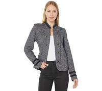 Tommy Hilfiger Damen Open Front Band Jacket Lässiger Blazer, Schwarz Multi, M (6er Pack)