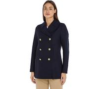 Tommy Hilfiger Damen Jacke Wool Blend Classic Übergangsjacke, Blau (Desert Sky), 42