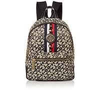 Tommy Hilfiger Damen Jaden Geo Jacquard Rucksack, Schwarz/Alpaka, Einheitsgröße