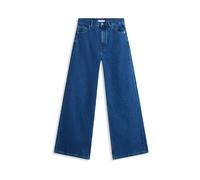 High-waist-Jeans TOMMY HILFIGER "DNM 70's WIDE LEG HW", Damen, Gr. 29, Länge 32, emi, Denim/Jeans, Obermaterial: 100% Baumwolle, unifarben, lässig geschnitten knöchellang, Jeans High-Waist-Jeans (1200