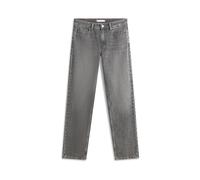 Straight-Jeans TOMMY HILFIGER "DNM CLASSIC STRAIGHT RW", Damen, Gr. 33, Länge 32, grau, Denim/Jeans, Obermaterial: 100% Baumwolle, Abriebeffekte, straight fit knöchellang, Jeans Straight-Jeans (508195
