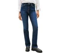 Bootcut-Jeans TOMMY HILFIGER "BOOTCUT RW PATY", Damen, Gr. 29, Länge 32, blau (nos dunkelblau), Denim/Jeans, Obermaterial: 99% Baumwolle, 1% Elasthan, unifarben, casual, bootcut fit lang, Jeans, mit T