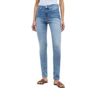 Skinny-fit-Jeans TOMMY HILFIGER "COMO SKINNY KATY RW", Damen, Gr. 27, Länge 32, katy light, Denim/Jeans, Obermaterial: 78% Baumwolle, 12% Lyocell, 7% Elastomultiester, 3% Elasthan, unifarben, skinny f