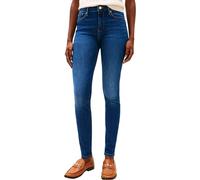 Skinny-fit-Jeans TOMMY HILFIGER "COMO Skinny RW ACE mit Logo-Badge und knöchellangem Schnitt", Damen, Gr. 31, Länge 30, blau (new doreen), Denim/Jeans, Obermaterial: 92% Baumwolle, 6% Elastomultiester