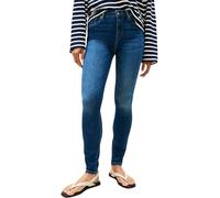 High-waist-Jeans TOMMY HILFIGER "DNM FLO WIDE LEG HW", Damen, Gr. 32, Länge 30, blau (mid blau), Denim/Jeans, Obermaterial: 100% Baumwolle, unifarben, weit, Jeans (79603714-32) mid blau