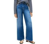 High-waist-Jeans TOMMY HILFIGER "DNM FLO WIDE LEG HW", Damen, Gr. 29, Länge 32, blau (mid blau), Denim/Jeans, Obermaterial: 100% Baumwolle, unifarben, casual, weit, Jeans (43507164-29) mid blau