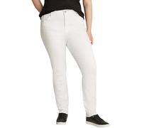 Skinny-fit-Jeans TOMMY HILFIGER CURVE "CRV HARLEM U SKINNY HW CLR", Damen, Gr. 50, N-Gr, weiß (th optic weiß), Denim/Jeans, Obermaterial: 92% Baumwolle, 6% Elastomultiester, 2% Elasthan, unifarben, ca