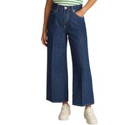 Weite Jeans TOMMY HILFIGER "WIDE LEG HW LOU", Damen, Gr. 26, Länge 32, blau (ace), Denim/Jeans, Obermaterial: 100% Baumwolle, unifarben, casual, normal knöchelfrei, Jeans, mit Logo-Badge, mit Nieten, 