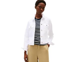Tommy Hilfiger Damen Jeansjacke Slim Fit, Weiß (Th Optic White), 46