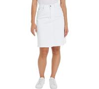 Tommy Hilfiger Damen Jeansrock A-Line Skirt Kurz, Weiß (Th Optic White), 36